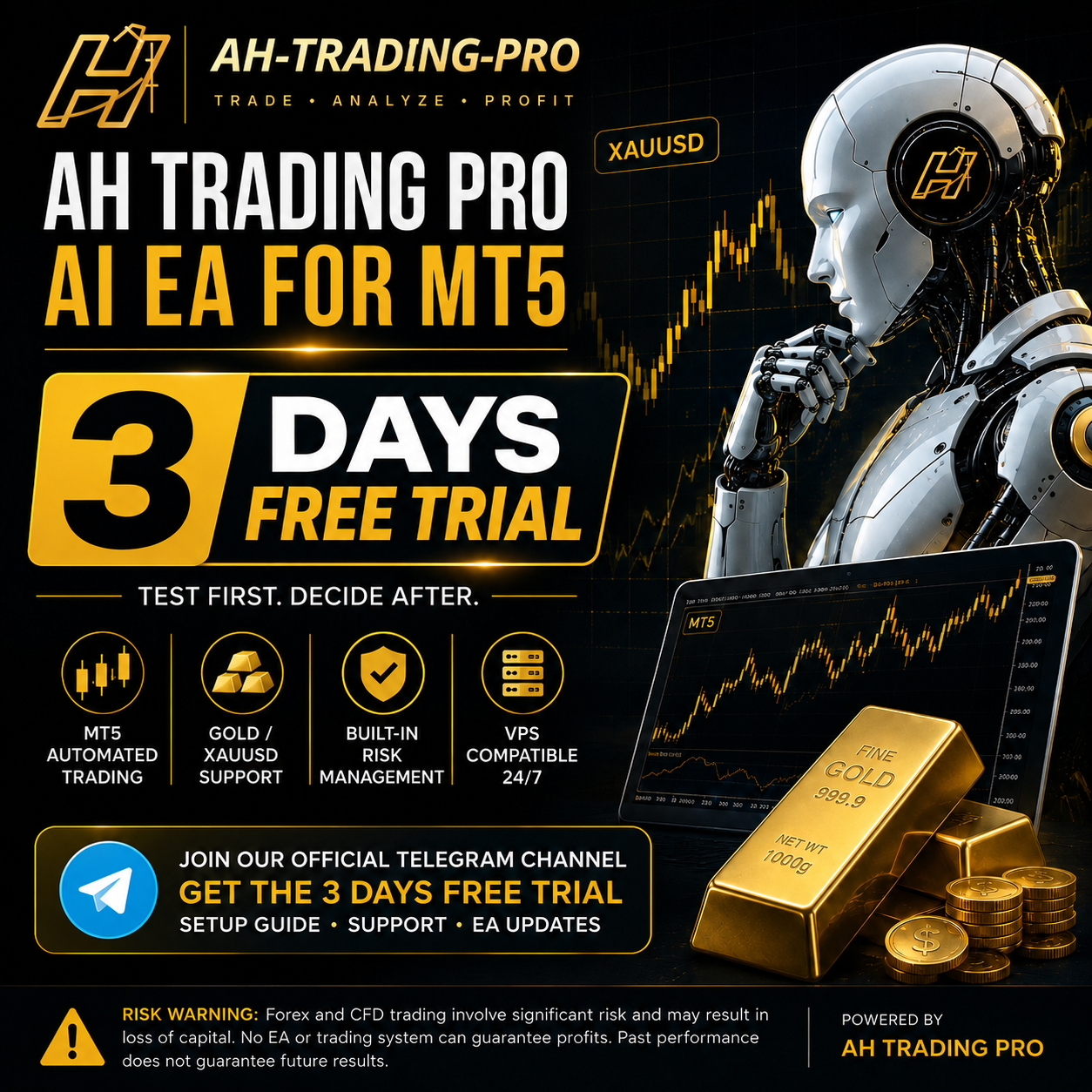 Growth your capital with AI EA banner